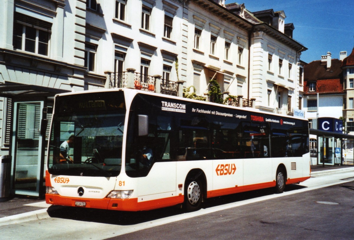 (126'505) - BSU Solothurn - Nr. 81/SO 148'781 - Mercedes am 24. Mai 2010 beim Hauptbahnhof Solothurn