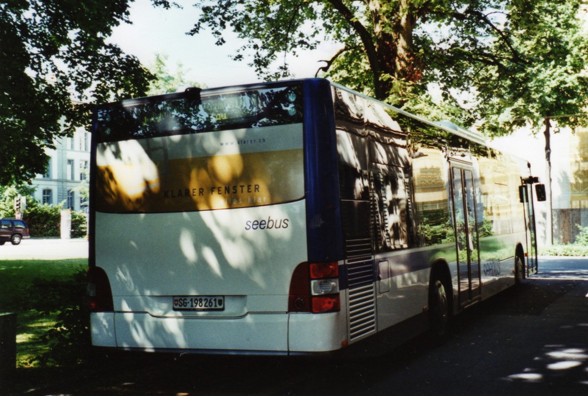 (126'812) - St. Gallerbus, St. Gallen - Nr. 261/SG 198'261 - MAN am 6. Juni 2010 in Winterthur, Lindstrasse