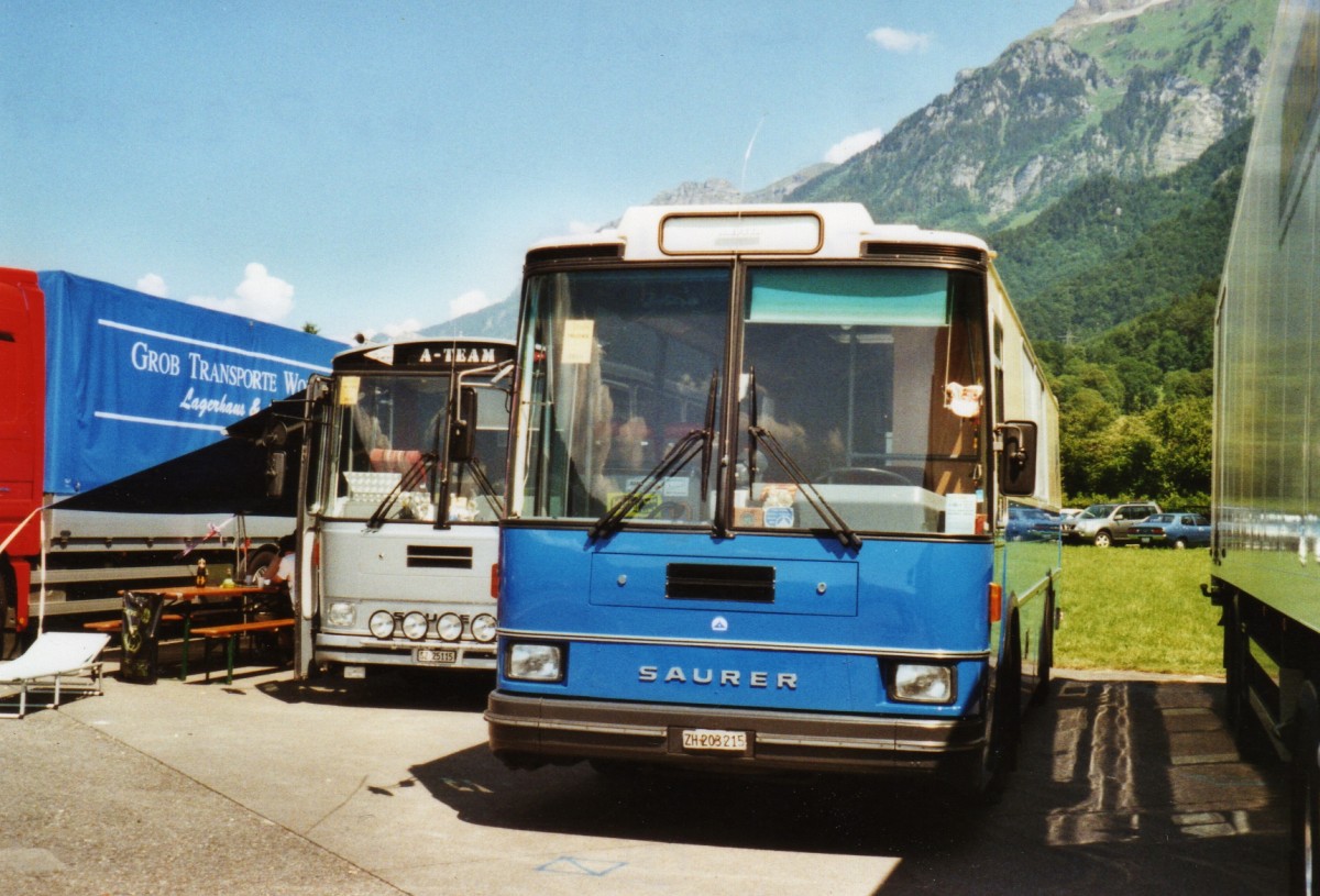 (127'302) - Hauser, Wdenswil - ZH 203'215 - Saurer/R&J (ex Bucher, Grt; ex P 25'648) am 26. Juni 2010 in Interlaken, Flugplatz