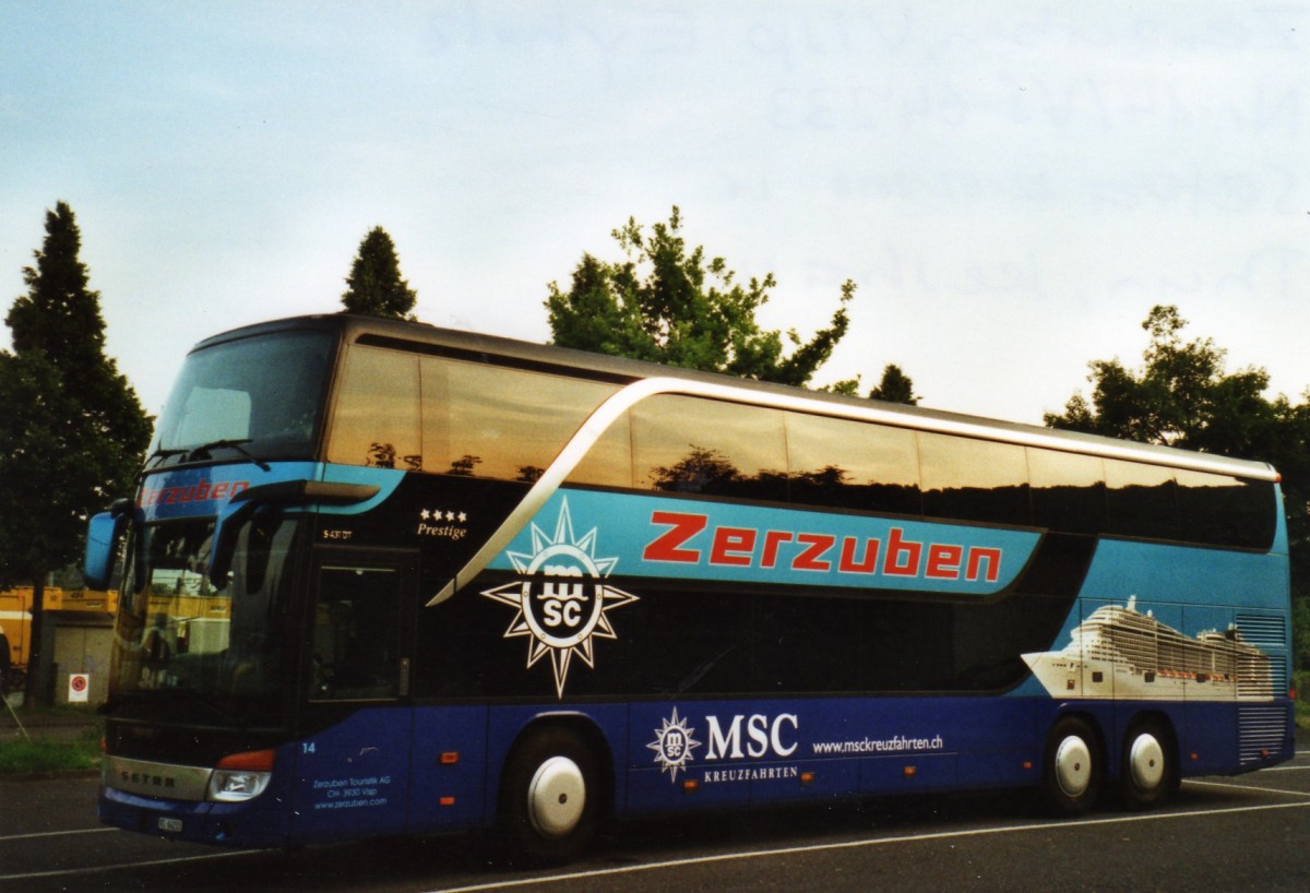 (127'415) - Zerzuben, Visp-Eyholz - Nr. 14/VS 64'233 - Setra am 1. Juli 2010 in Thun, Seestrasse