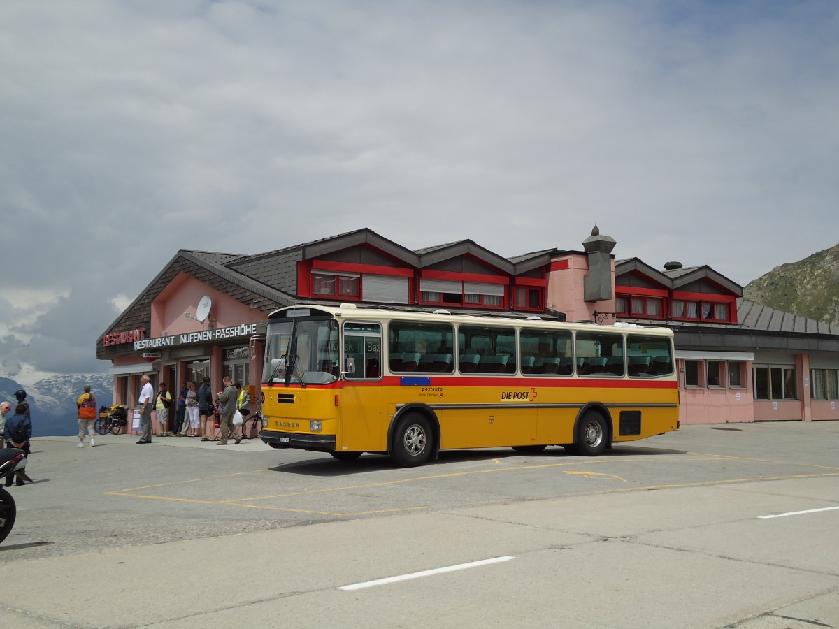 (127'557) - AVG Meiringen - Nr. 74/BE 607'481 - Saurer/R&J (ex P 24'357) am 4. Juli 2010 in Nufenen, Passhhe