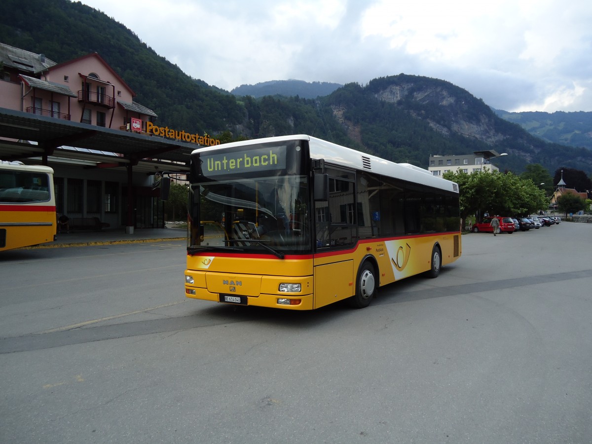 (127'627) - AVG Meiringen - Nr. 72/BE 614'040 - MAN/Gppel am 4. Juli 2010 in Meiringen, Postautostation