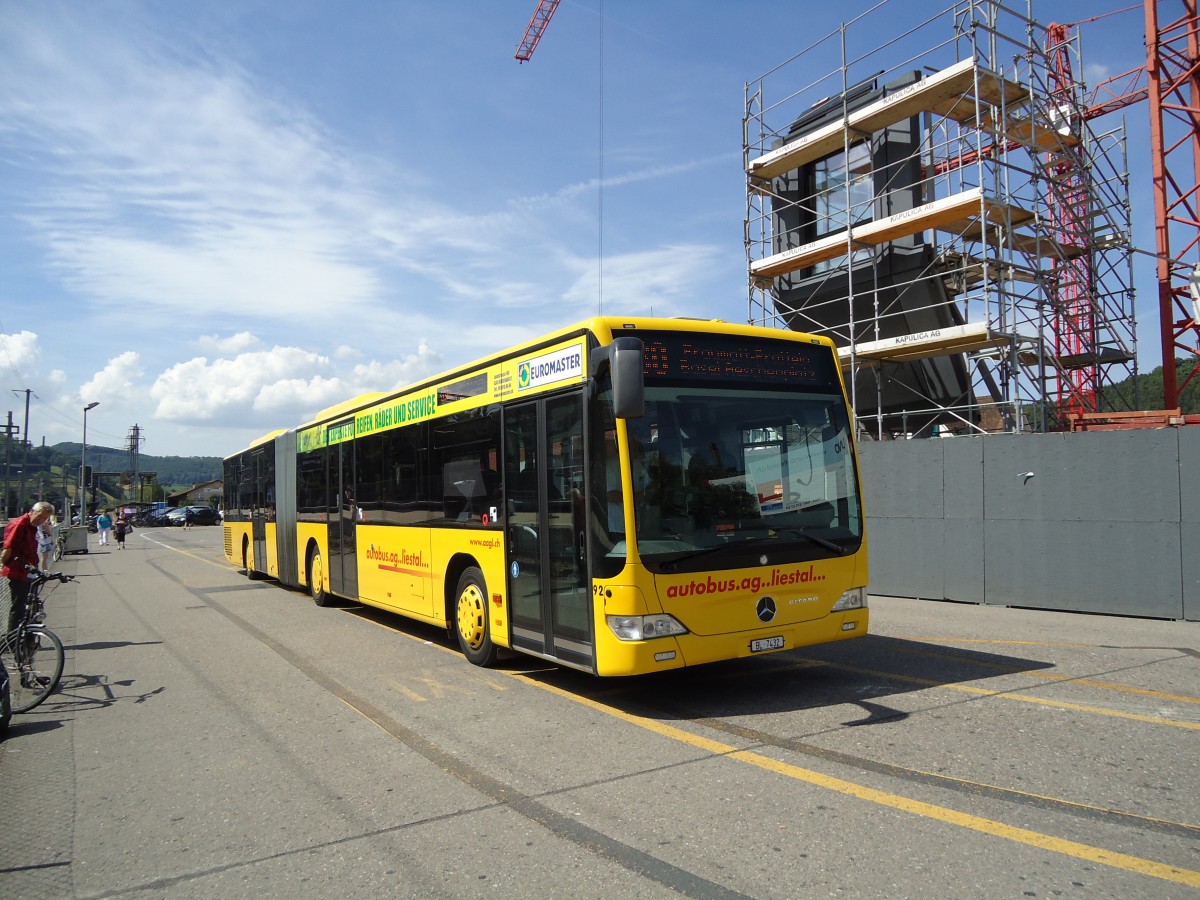 (127'699) - AAGL Liestal - Nr. 92/BL 7432 - Mercedes am 6. Juli 2010 beim Bahnhof Liestal