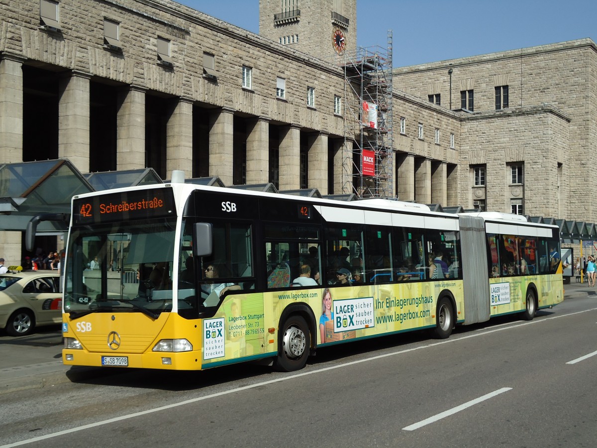 (127'921) - SSB Stuttgart - S-SB 7098 - Mercedes am 10. Juli 2010 beim Hauptbahnhof Stuttgart