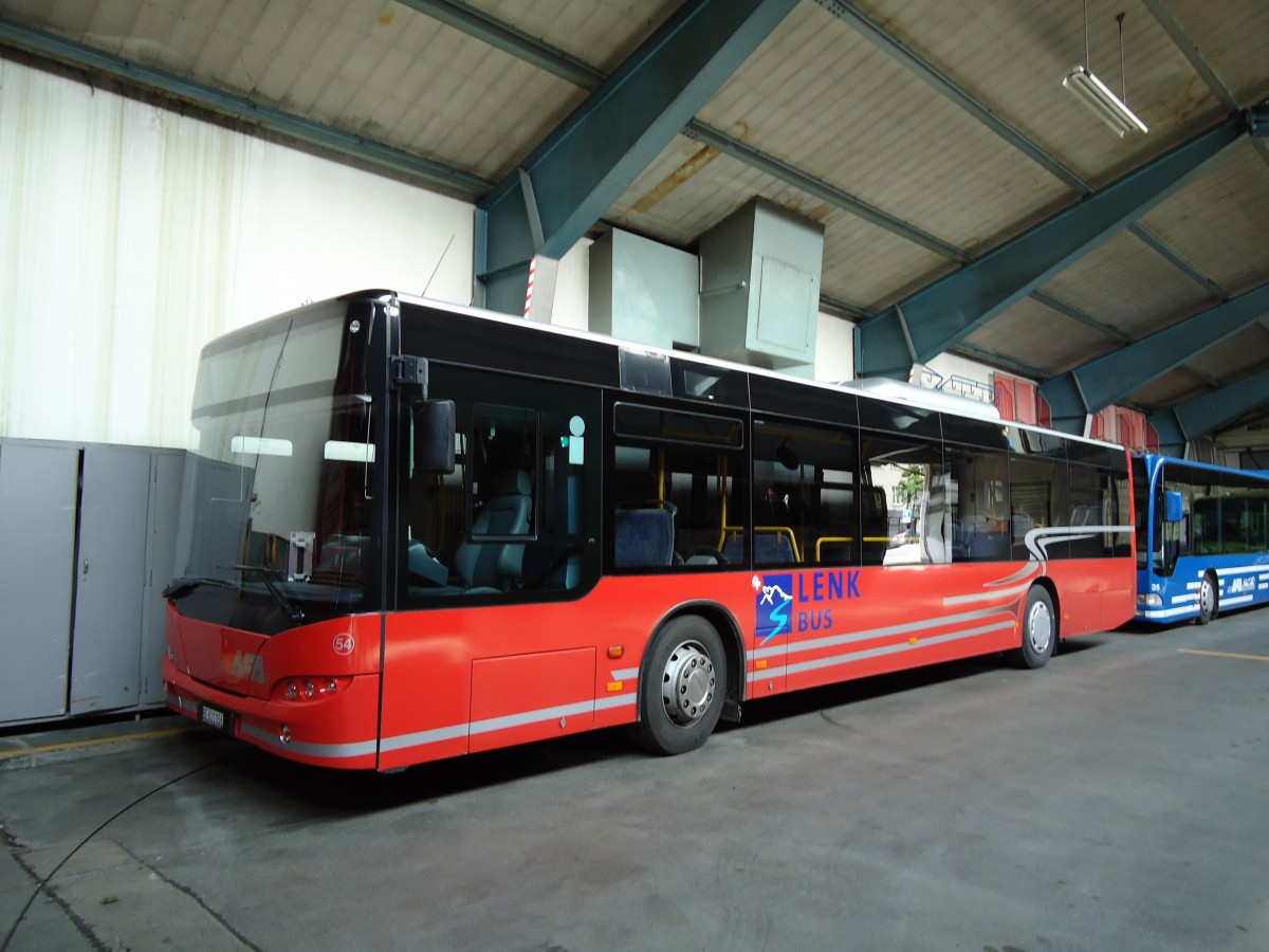 (127'955) - AFA Adelboden - Nr. 54/BE 611'054 - Neoplan (ex VBZ Zrich Nr. 243) am 11. Juli 2010 im Autobahnhof Adelboden