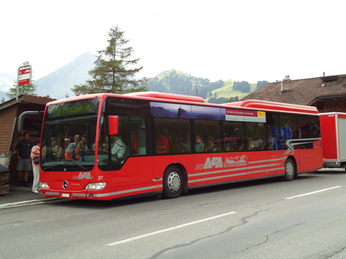 (127'968) - AFA Adelboden - Nr. 27/BE 26'773 - Mercedes am 11. Juli 2010 in Adelboden, Oey