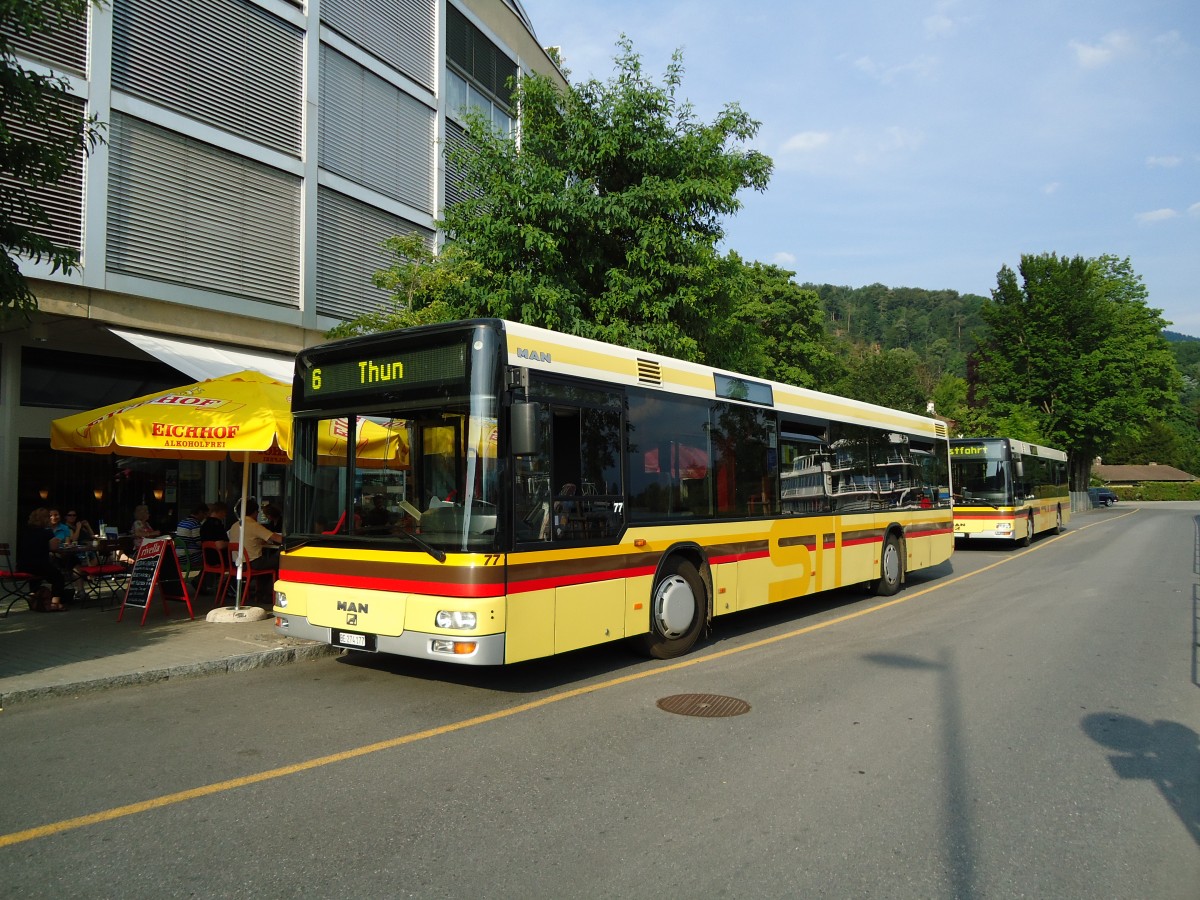 (127'976) - STI Thun - Nr. 77/BE 274'177 - MAN am 13. Juli 2010 bei der Schifflndte Thun