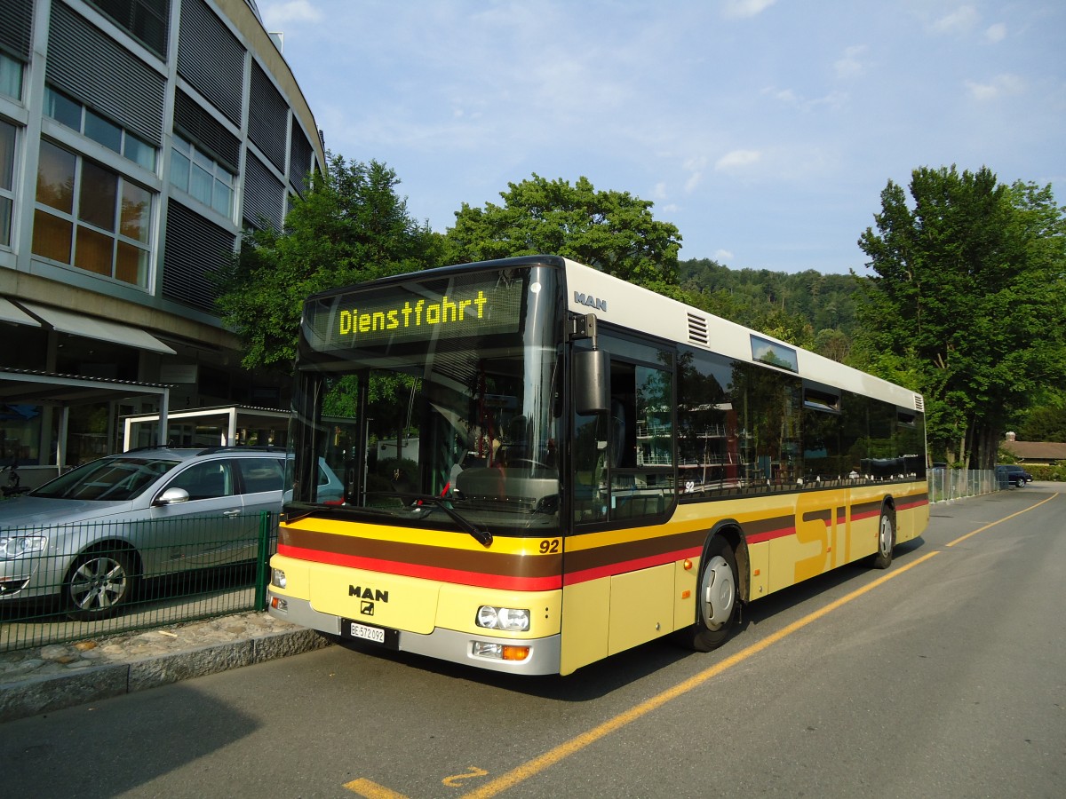 (127'977) - STI Thun - Nr. 92/BE 572'092 - MAN am 13. Juli 2010 bei der Schifflndte Thun