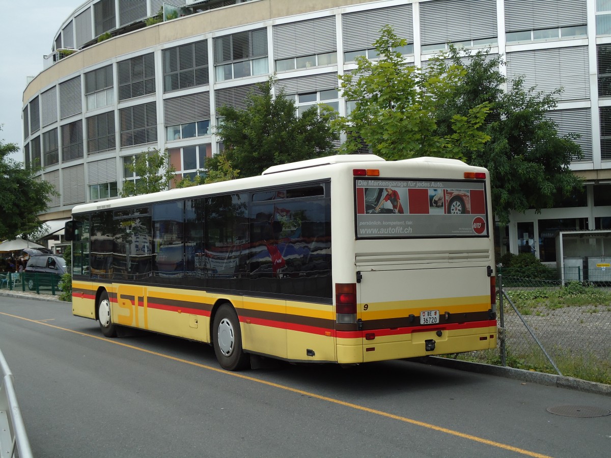 (128'119) - STI Thun - Nr. 9/BE 36'720 - Setra (ex AvH Heimenschwand Nr. 9) am 28. Juli 2010 bei der Schifflndte Thun