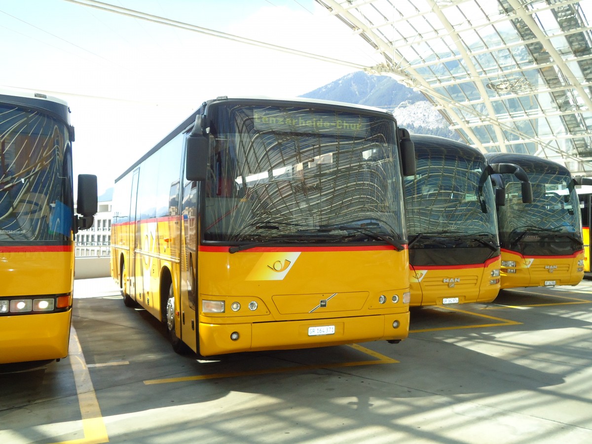 (128'269) - PostAuto Graubnden - GR 164'371 - Volvo (ex PostAuto Wallis Nr. 18; ex P 25'626) am 7. August 2010 in Chur, Postautostation