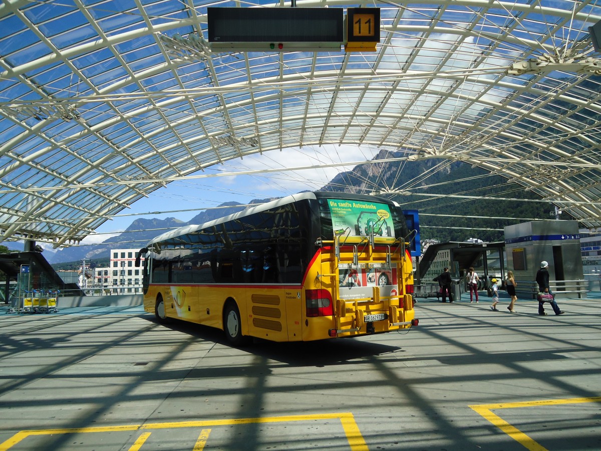 (128'272) - PostAuto Graubnden - GR 162'973 - MAN am 7. August 2010 in Chur, Postautostation