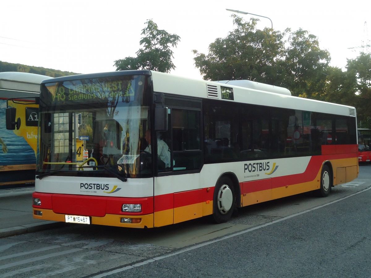 (128'469) - PostBus - PT 15'467 - MAN am 9. August 2010 in Wien, Htteldorf