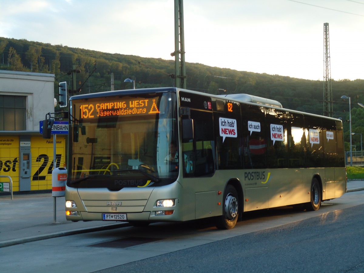 (128'480) - PostBus - PT 12'520 - MAN am 9. August 2010 in Wien, Htteldorf