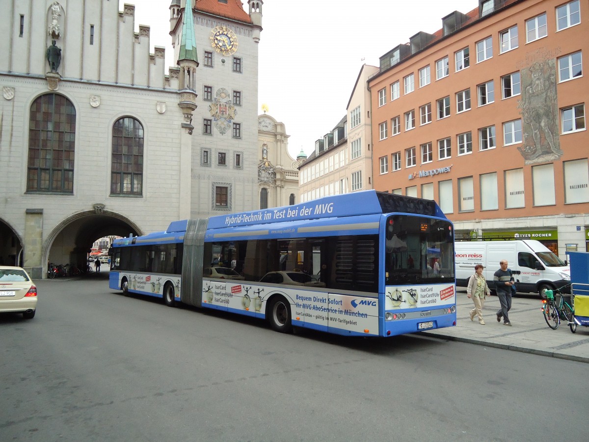 (128'604) - MVG Mnchen - Nr. 5340/M-VG 5340 - Solaris am 11. August 2010 in Mnchen, Marienplatz