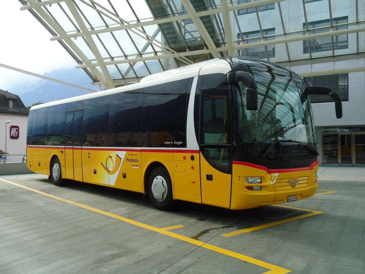 (128'721) - PostAuto Graubnden - GR 162'978 - MAN am 13. August 2010 in Chur, Postautostation