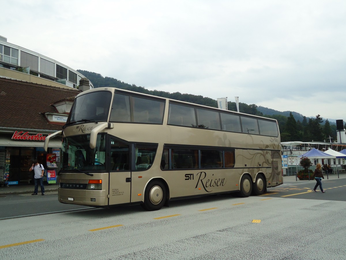 (128'774) - STI Thun - Nr. 37/BE 263'537 - Setra (ex Funi-Car, Biel) am 17. August 2010 beim Bahnhof Thun