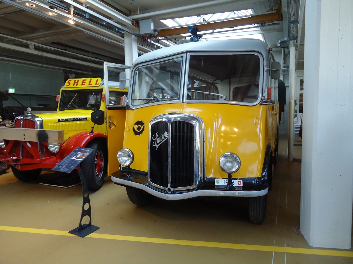 (128'813) - Oldtimer Club Saurer, Arbon - Saurer/R&Streun (ex Geiger, Adelboden Nr. 2) am 21. August 2010 in Arbon, Saurermuseum