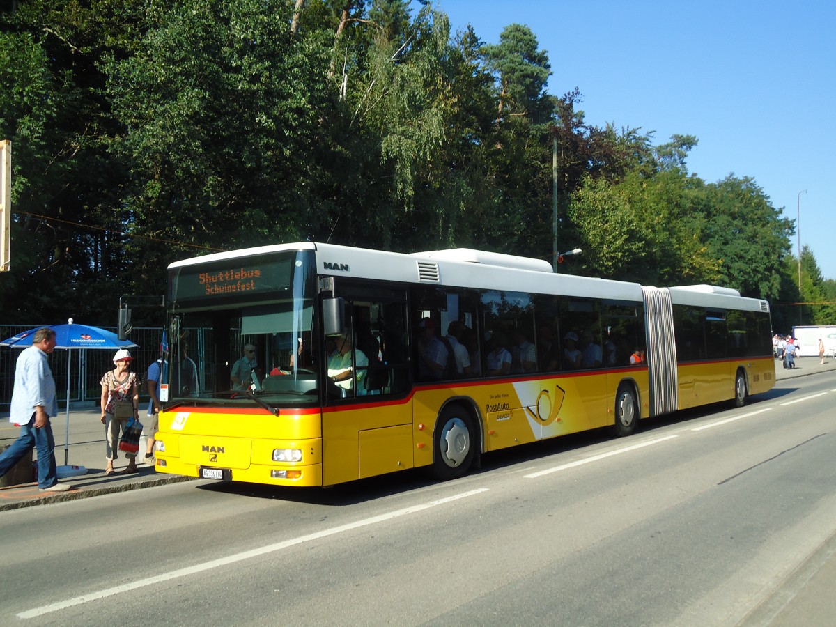 (128'905) - Stutz, Jonen - Nr. 146/AG 336'774 - MAN (ex Nr. 28) am 21. August 2010 in Frauenfeld, Sportplatz