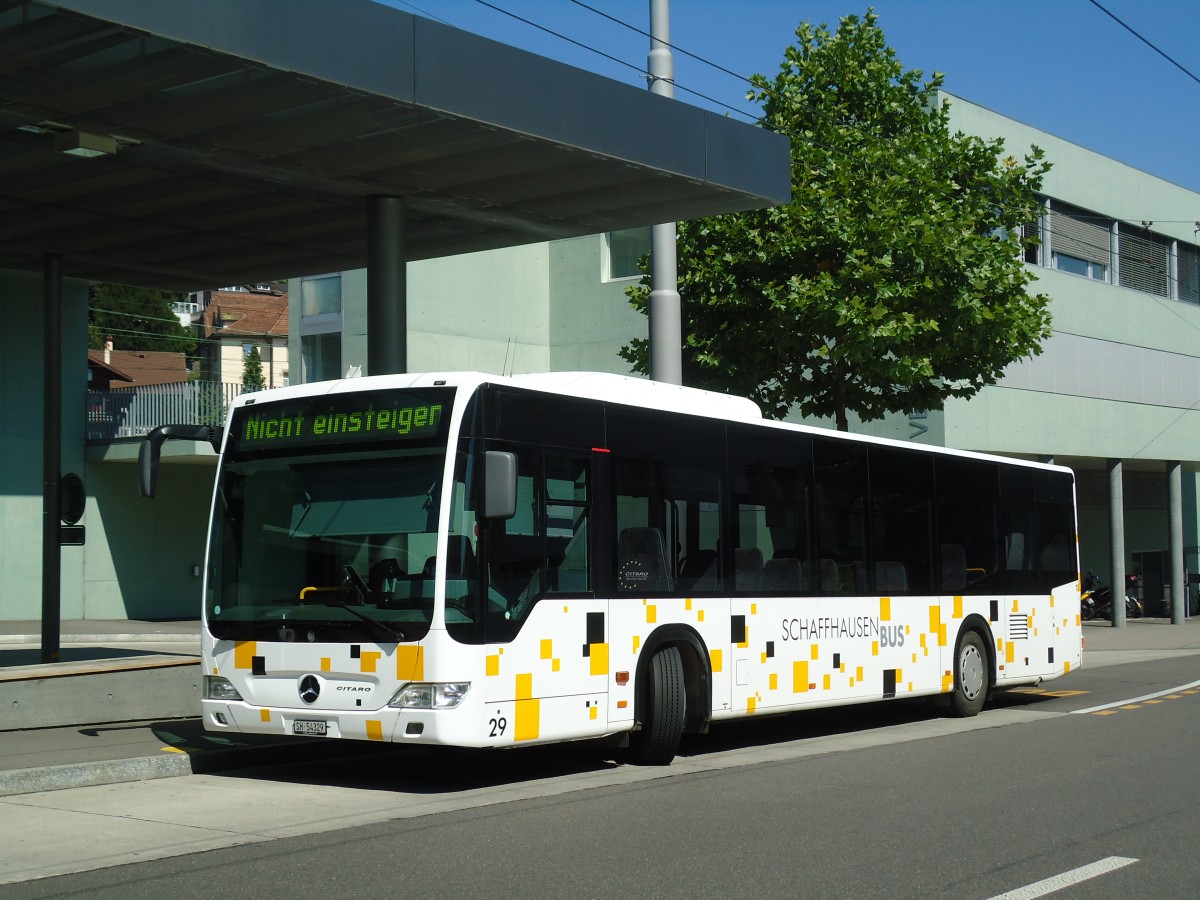 (129'020) - SB Schaffhausen - Nr. 29/SH 54'329 - Mercedes am 22. August 2010 beim Bahnhof Schaffhausen