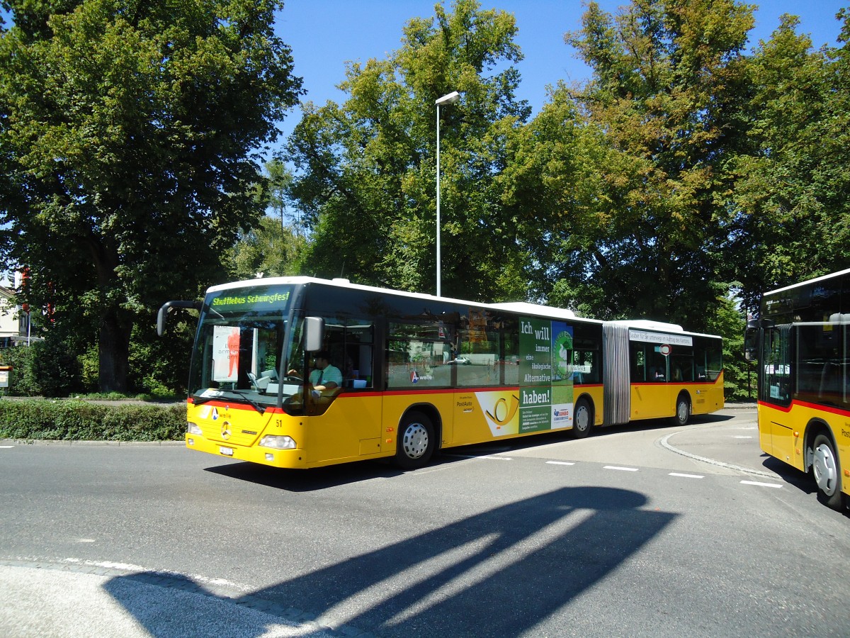 (129'062) - Steffen, Remetschwil - Nr. 51/AG 6315 - Mercedes am 22. August 2010 beim Bahnhof Frauenfeld