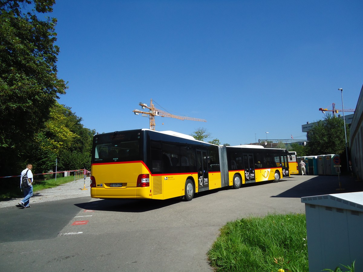 (129'073) - Stutz, Jonen - Nr. 246/AG 328'416 - MAN am 22. August 2010 beim Bahnhof Frauenfeld