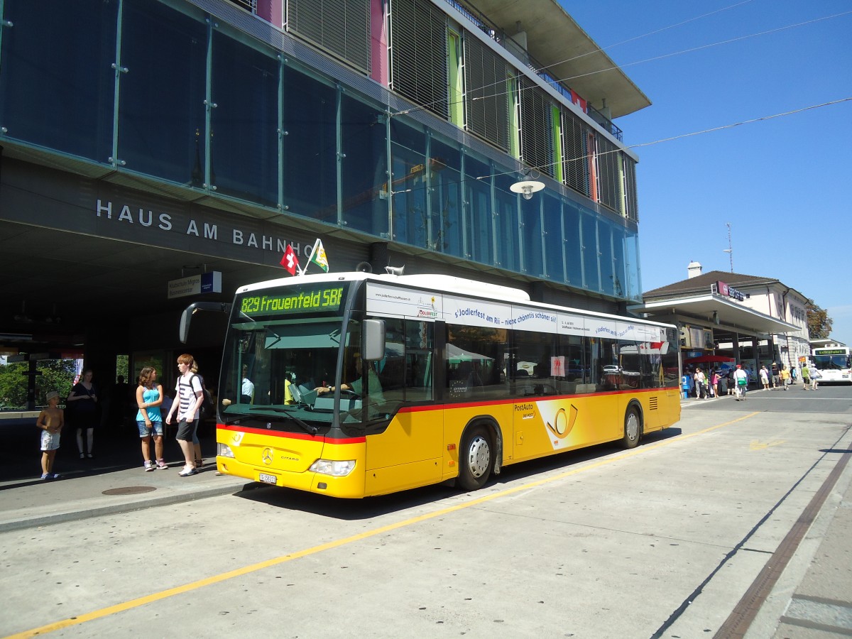 (129'084) - PostAuto Ostschweiz - Nr. 20/TG 158'211 - Mercedes am 22. August 2010 beim Bahnhof Frauenfeld