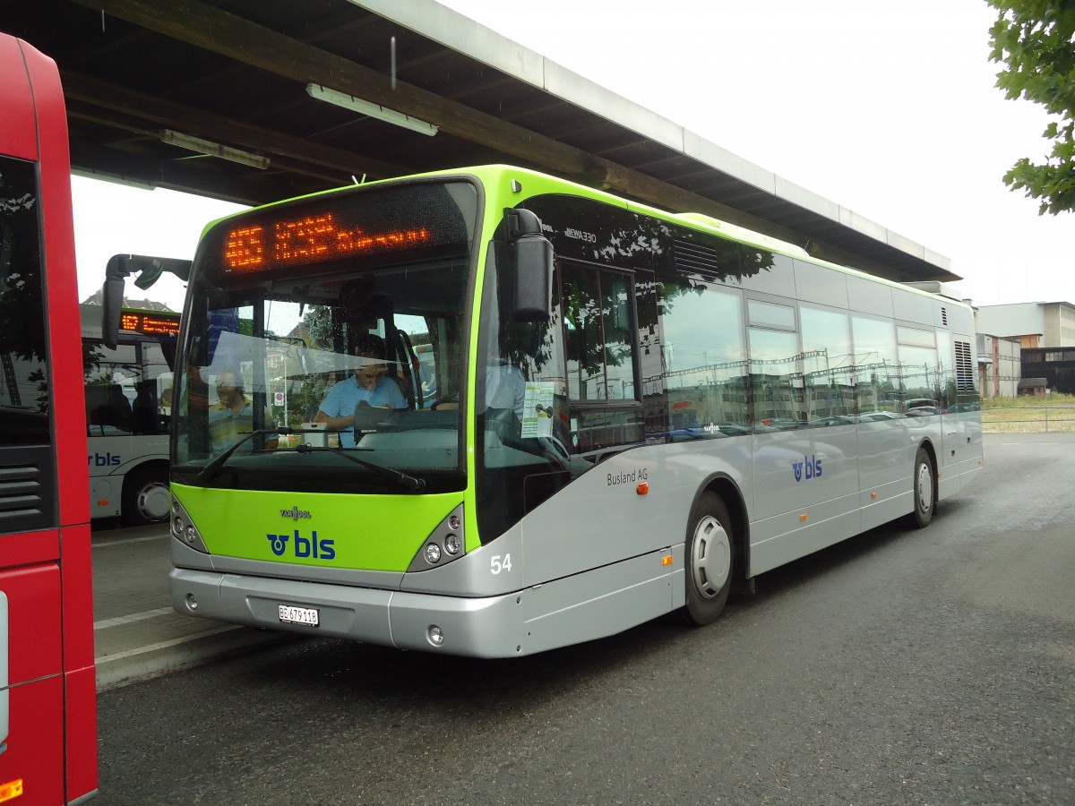 (129'116) - Busland, Burgdorf - Nr. 54/BE 679'118 - Van Hool am 23. August 2010 beim Bahnhof Burgdorf