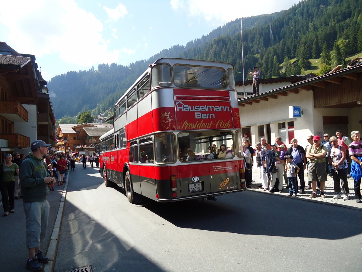 (129'424) - Huselmann, Bern - Nr. 26/BE 160 U - FBW/Vetter-R&J Anderthalbdecker (ex AFA Adelboden Nr. 9) am 5. September 2010 beim Autobahnhof Adelboden