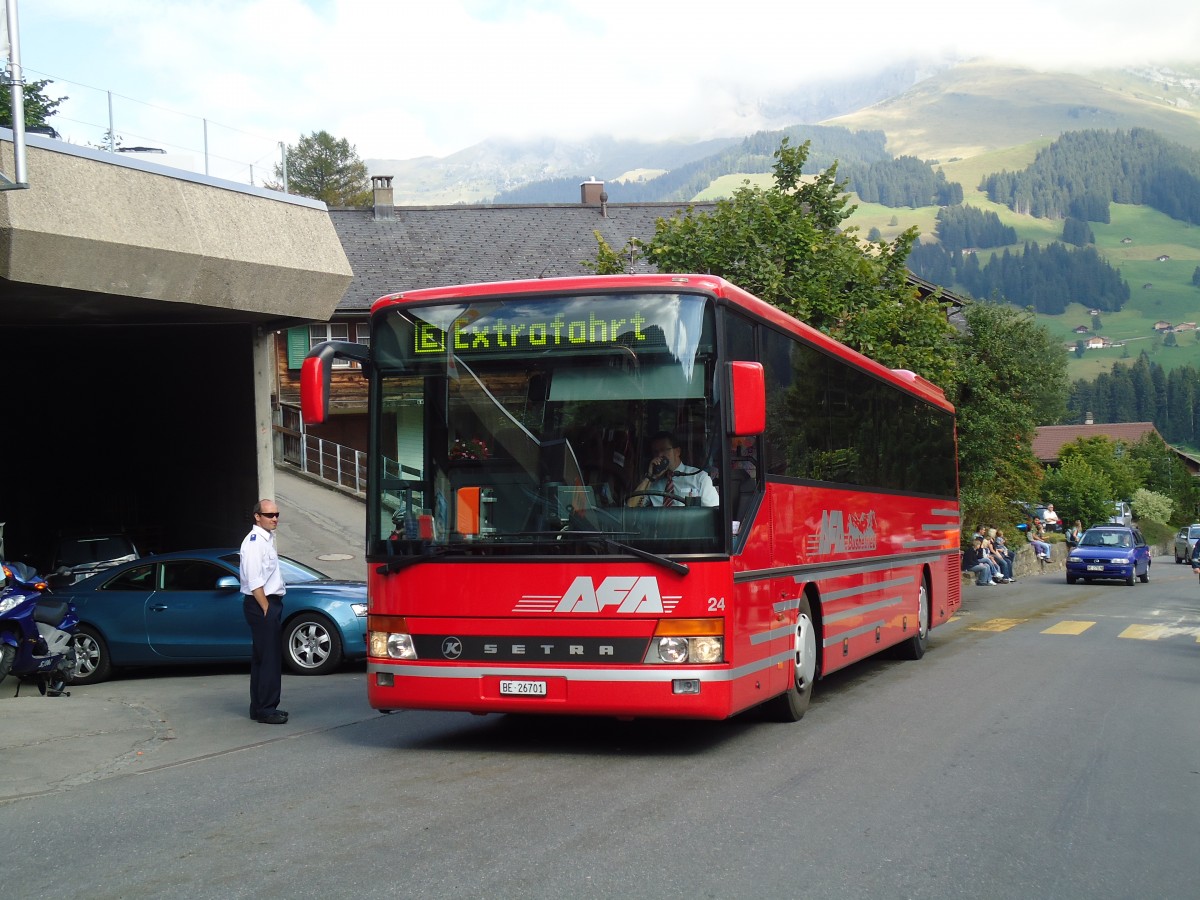 (129'502) - AFA Adelboden - Nr. 24/BE 26'701 - Setra (ex Nr. 11) am 5. September 2010 in Adelboden, Landstrasse