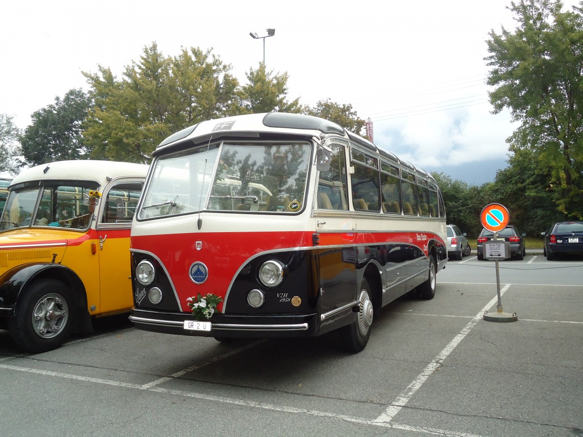 (129'792) - Fischer, Chur - GR 2 U - Saurer/FHS (ex Zumwald, Fribourg; ex Schwitter, Kandersteg; ex Winterhalder, Zrich) am 18. September 2010 in Chur, Obere Au