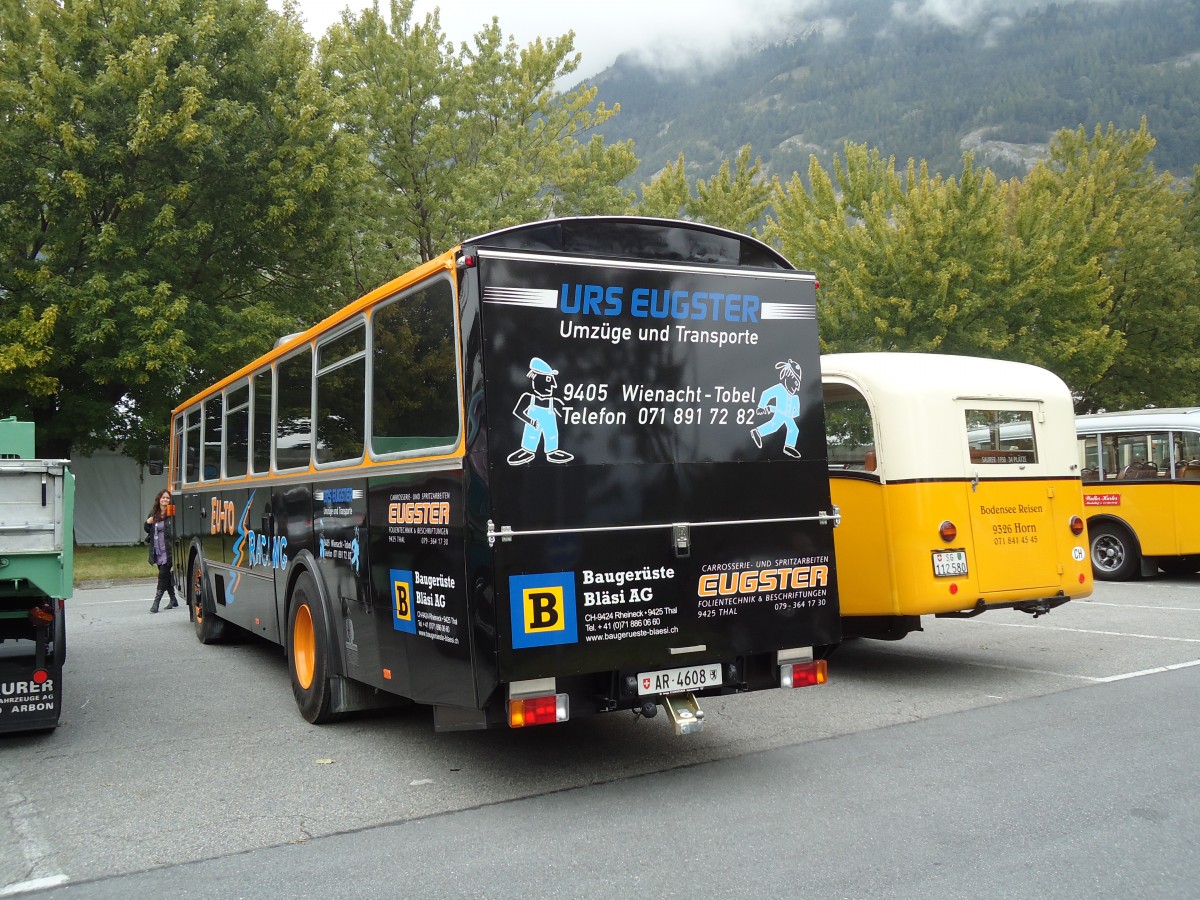 (129'835) - Eugster, Wienacht-Tobel - AR 4608 - Saurer/Tscher (ex Rohrer, Reitnau; ex Kistler, Reichenburg; ex P 24'614) am 18. September 2010 in Chur, Obere Au