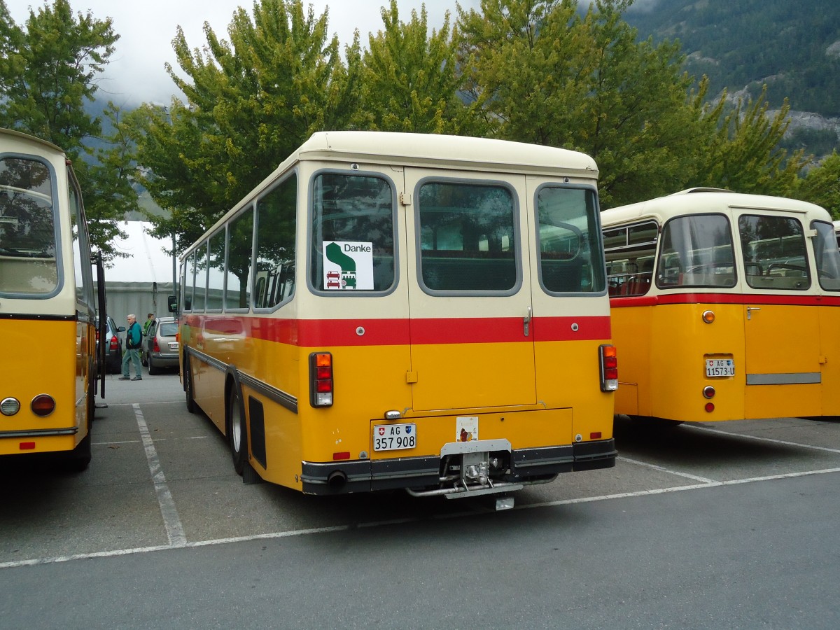 (129'839) - Gautschi, Suhr - AG 357'908 - Saurer/Tscher (ex Ltscher, Neuheim Nr. 200; ex Cartek, Regensdorf; ex P 25'822) am 18. September 2010 in Chur, Obere Au