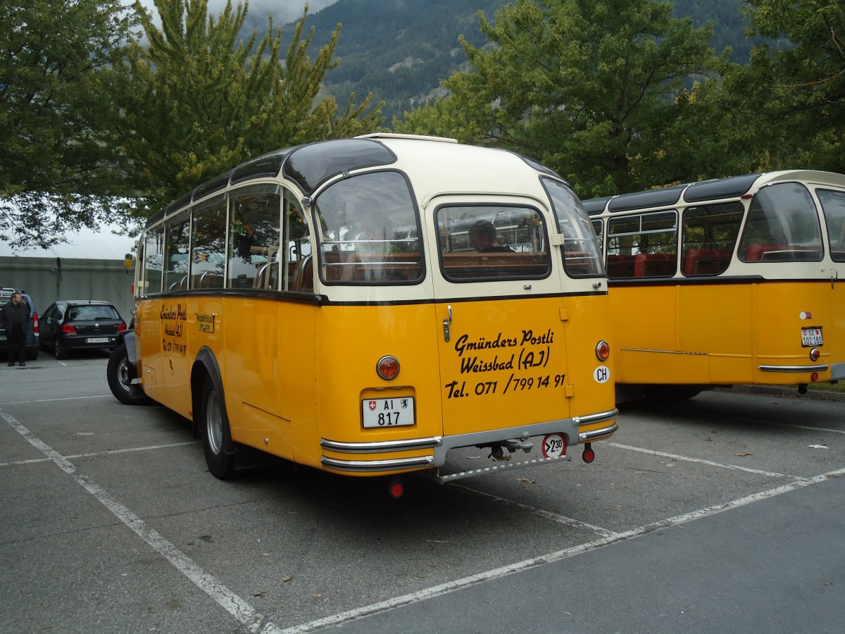 (129'843) - Gmnder, Weissbad - AI 817 - Saurer/Gangloff (ex P 23'144) am 18. September 2010 in Chur, Obere Au