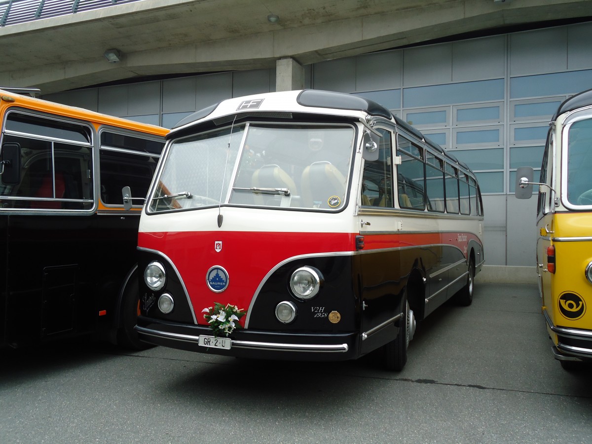 (129'948) - Fischer, Chur - GR 2 U - Saurer/FHS (ex Zumwald, Fribourg; ex Schwitter, Kandersteg; ex Winterhalder, Zrich) am 18. September 2010 in Breil, Militranlage