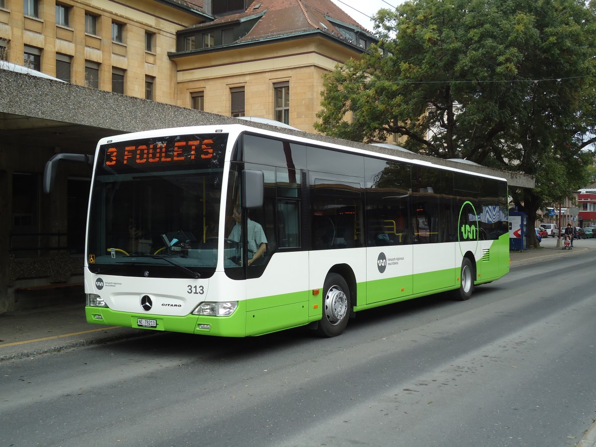 (130'168) - TRN La Chaux-de-Fonds - Nr. 313/NE 78'213 - Mercedes am 4. Oktober 2010 beim Bahnhof La Chaux-de-Fonds