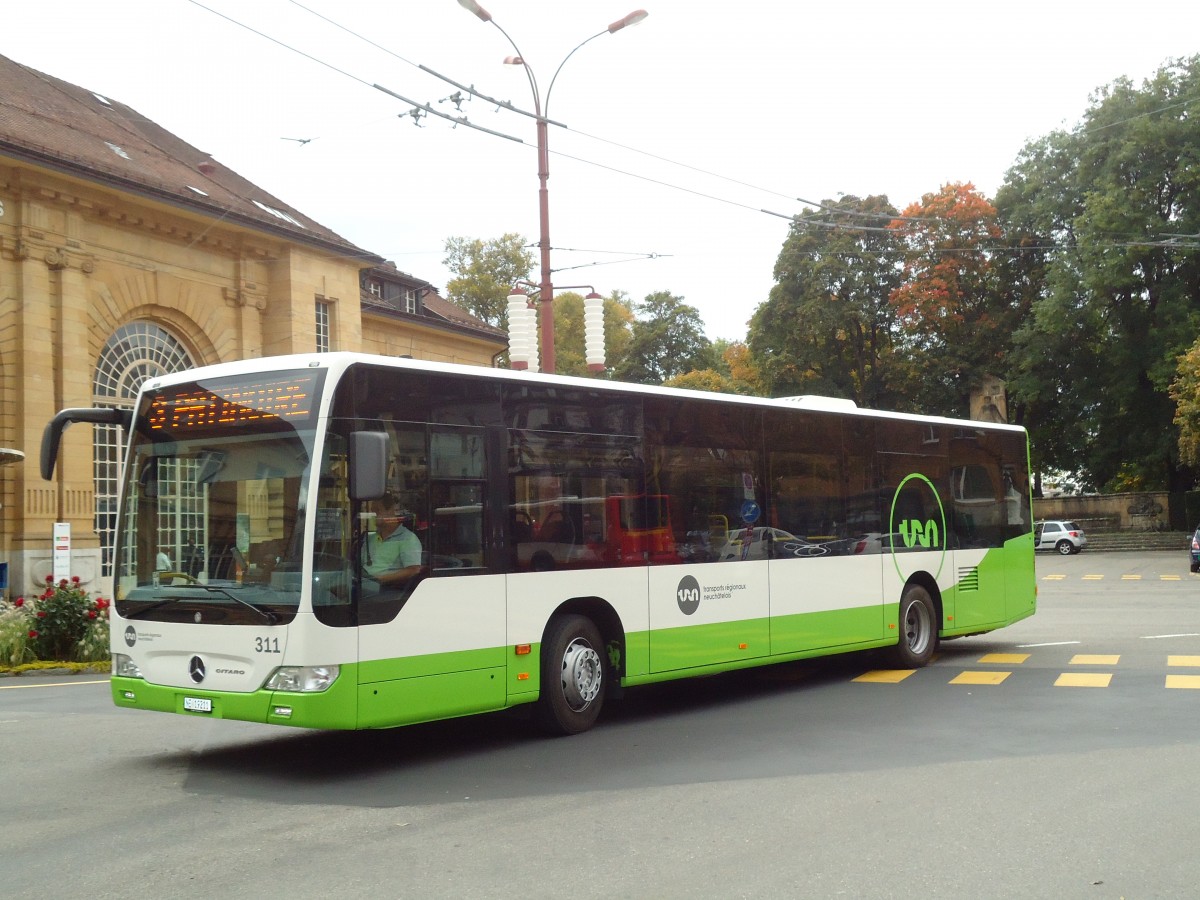 (130'169) - TRN La Chaux-de-Fonds - Nr. 311/NE 19'211 - Mercedes am 4. Oktober 2010 beim Bahnhof La Chaux-de-Fonds