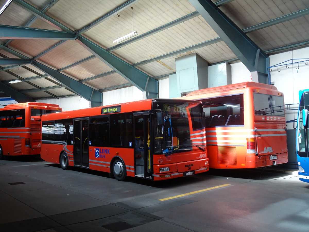 (130'361) - AFA Adelboden - Nr. 55/BE 611'055 - MAN/Gppel am 11. Oktober 2010 im Autobahnhof Adelboden