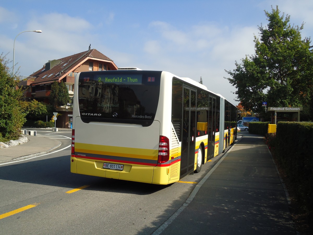 (130'398) - STI Thun - Nr. 134/BE 801'134 - Mercedes am 12. Oktober 2010 in Thun, Schorenfriedhof