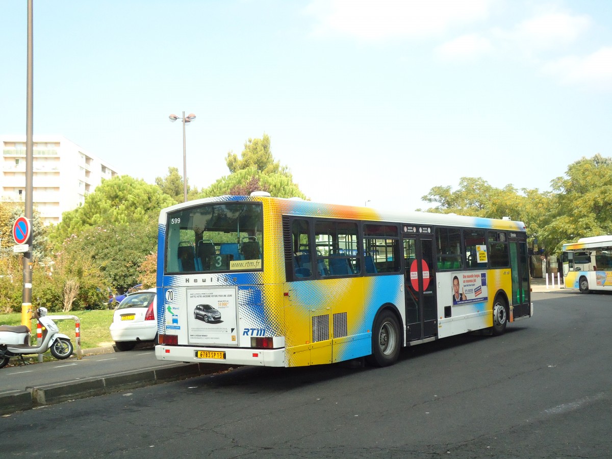 (130'552) - RTM Marseille - Nr. 599/6783 SP 13 - Heuliez am 15. Oktober 2010 in Marseille, La Rose