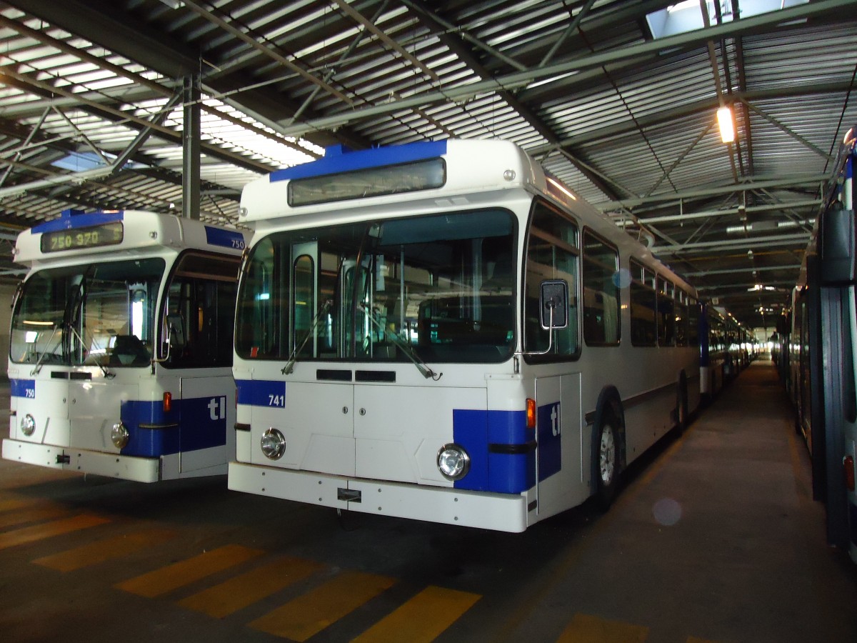 (130'903) - TL Lausanne - Nr. 741 - FBW/Hess Trolleybus am 13. November 2010 in Lausanne, Dpt Prlaz