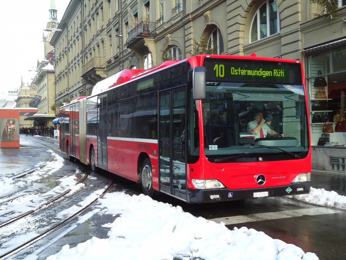 (131'162) - Bernmobil, Bern - Nr. 843/BE 671'843 - Mercedes am 29. November 2010 beim Bahnhof Bern