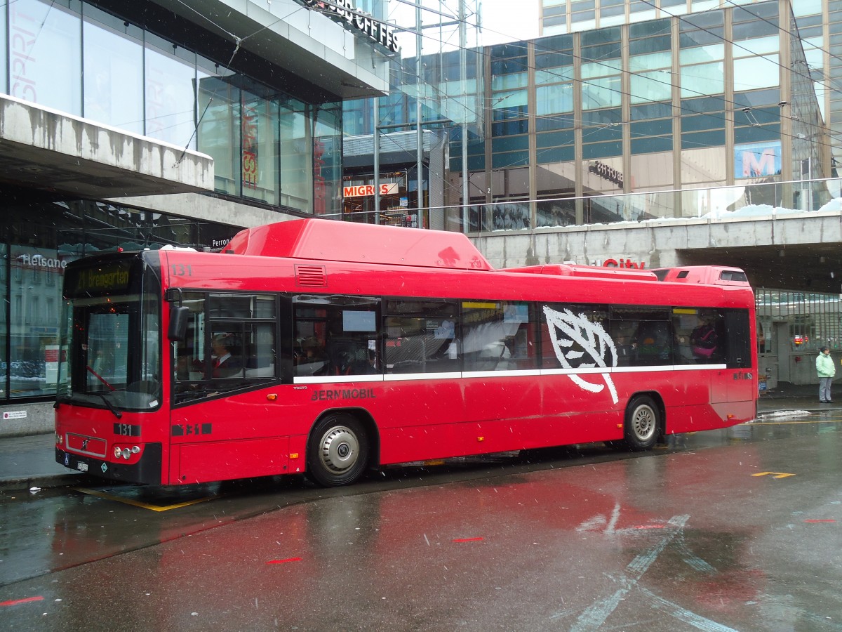 (131'186) - Bernmobil, Bern - Nr. 131/BE 624'131 - Volvo am 29. November 2010 beim Bahnhof Bern