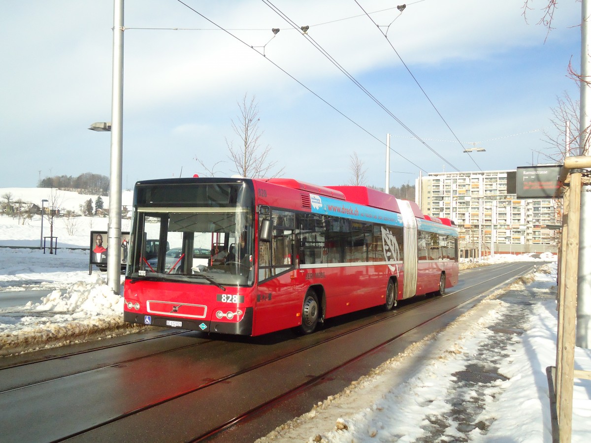 (131'307) - Bernmobil, Bern - Nr. 828/BE 612'828 - Volvo am 7. Dezember 2010 in Bern, Ramuzstrasse