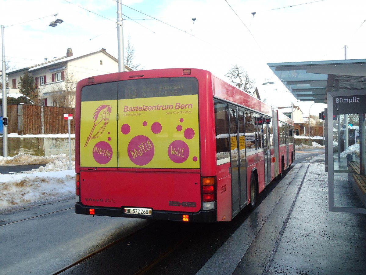 (131'312) - Bernmobil, Bern - Nr. 268/BE 572'268 - Volvo/Hess am 7. Dezember 2010 in Bern, Bmpliz