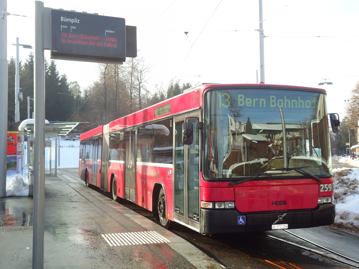 (131'322) - Bernmobil, Bern - Nr. 259/BE 572'259 - Volvo/Hess am 7. Dezember 2010 in Bern, Bmpliz