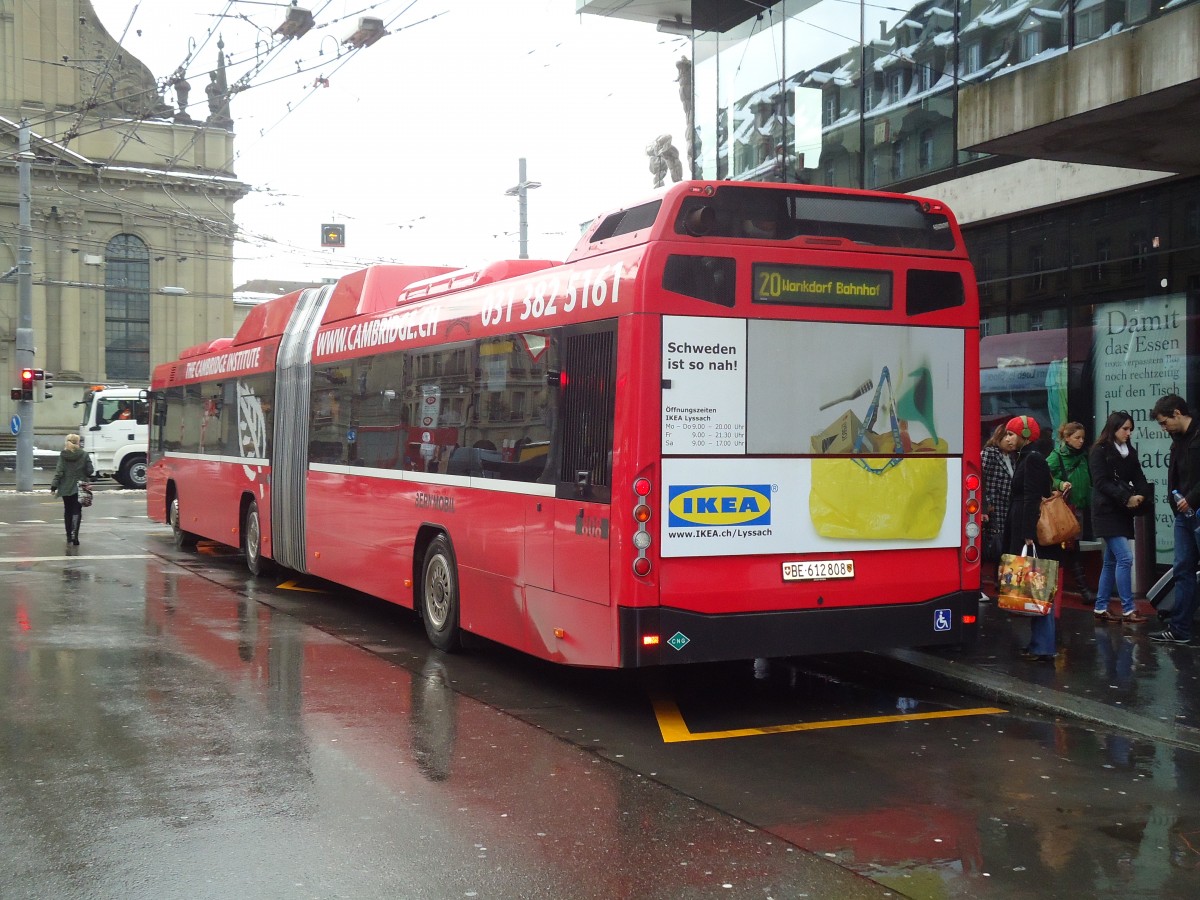 (131'342) - Bernmobil, Bern - Nr. 808/BE 612'808 - Volvo am 7. Dezember 2010 beim Bahnhof Bern