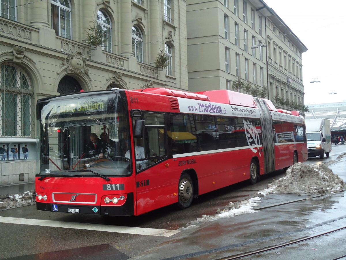 (131'379) - Bernmobil, Bern - Nr. 811/BE 612'811 - Volvo am 7. Dezember 2010 beim Bahnhof Bern