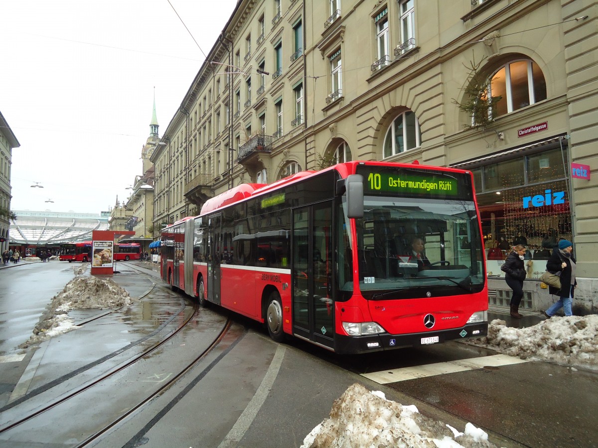 (131'382) - Bernmobil, Bern - Nr. 848/BE 671'848 - Mercedes am 7. Dezember 2010 beim Bahnhof Bern