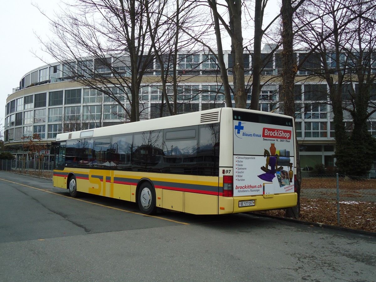 (131'551) - STI Thun - Nr. 97/BE 577'097 - MAN am 10. Dezember 2010 bei der Schifflndte Thun