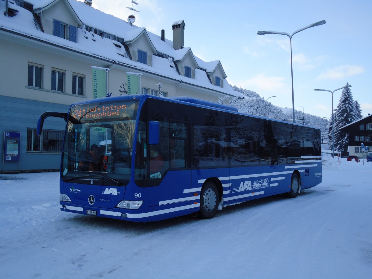 (131'670) - AFA Adelboden - Nr. 90/BE 398'916 - Mercedes am 26. Dezember 2010 beim Bahnhof Kandersteg